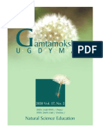 Gamtamokslinis UGDYMAS/Natural Science EDUCATION, Vol. 17, No. 2, 2020