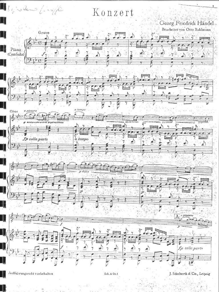 Handel Oboe Concerto Reduction PDF