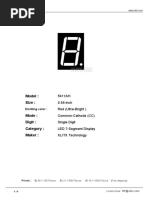 5161BS 7-Segment Display Datasheet | PDF | Celsius | Electronic Engineering