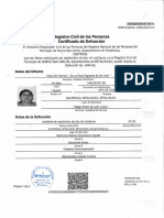 CERTIFICA DE DEFUNSIÓN