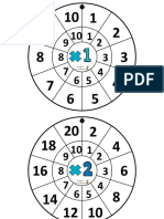 Llavero Tablas de Multiplicar