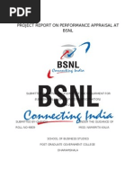 Download PROJECT REPORT ON PERFORMANCE APPRAISAL AT BSNL by Suksham Sood SN52837334 doc pdf