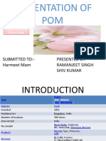 Presentation of POM: Submitted To:-Harmeet Mam