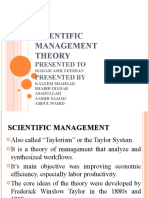 Scientific Management Theory: Presented To Presented by