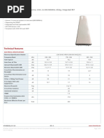 Technical Features: 4-Ports, X-Pol, Panel Antenna, 2.0M, 2X 698-960Mhz, 65deg, Integrated Ret