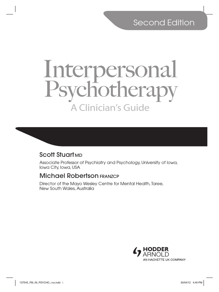 IPT Structure and Treatment Phases | PDF | Psychotherapy | Behavioural ...
