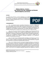 RESOLUCIÓN No 236-2013 convenio Concurrente Interins.Trans. Recusos N° 41-2013 del GADP al GAM Toro Toro Proy. Const. Centro Productivo de Fomento a la Prod  Ecologica Turistica Distrito Julo