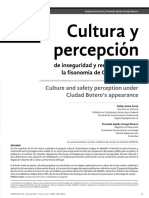 Cultura y Percepcion Ciudad Botero Inseguridad y Renovacion