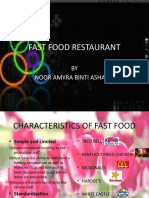 Fast Food Restaurant: BY Noor Amyra Binti Ashaari