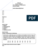 Mathematics Quarter 4-Module 4 Answer Sheet