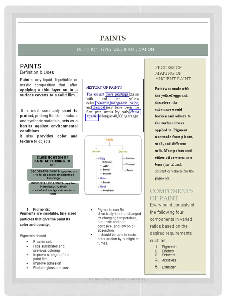 Overview of Paints and Their Components | PDF | Paint | Varnish