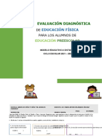 Evaluación Diagnóstica Educación Física Preescolar