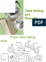 Table Setting and Etiquette PowerPoint Presentation