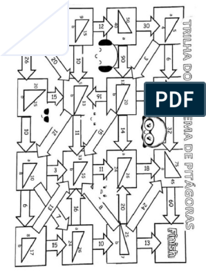 Trilha Do Teorema de Pitagoras, PDF, Triângulo