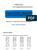 NIVELES DE DAÑOS Y REPERCUSIÓN SOBRE LA CAPACIDAD RESISTENTE