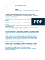 Classification of Crude Drugs