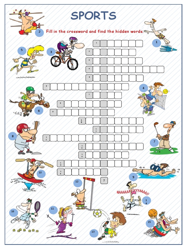 Sports Crossword and Word Search | PDF | Word Puzzles | Puzzles