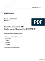 GEHC DICOM Conformance - GENIE Acquisition R3 1 - 2358711 100 - Rev0
