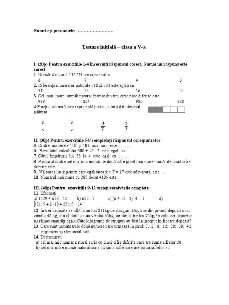 9 August Test Initial V | PDF