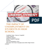 The Impact of Unemployment On Students in High School