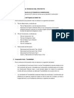 Descripcion Generales de Actividades de Conservacion: 1.1 Caracteristicas Tecnicas Del Proyecto