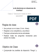 Unidad 1: "Toma de Decisiones en Situaciones de Incerteza": Clase 2: "Desviación Media en Datos Agrupados"