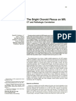 The Bright Choroid Plexus On MR:: CT and Pathologic Correlation