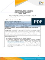 Guía de actividades y Rúbrica de evaluación-Tarea 2 La observación