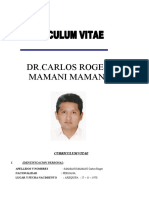 Curriculum Vitae DR Carlos Mamani Julio 2016