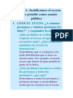 SESIÒN 1 Justificamos El Acceso Al Agua Potable Como Asunto Público