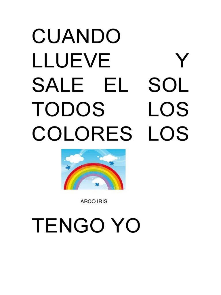 Cuando Llueve y Sale El Sol Todos Los Colores Los Tengo Yo | PDF