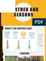 Weather and Seasons Vocabulary and Present Tenses