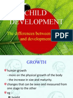 Child Development: The Differences Between Growth and Development