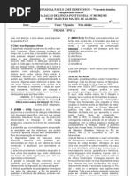 Avaliação de Língua Portuguesa - simulado (tipo A)