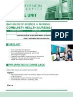 Community Health Nursing I: Bachelor of Science in Nursing