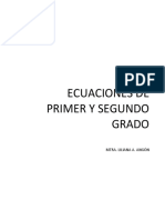 Ecuaciones de Primer y Segundo Grado