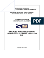 Manual de Procedimientos para Unidades Ejecutoras de Proyectos Uap