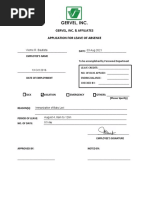 Employee Leave Card Template | PDF