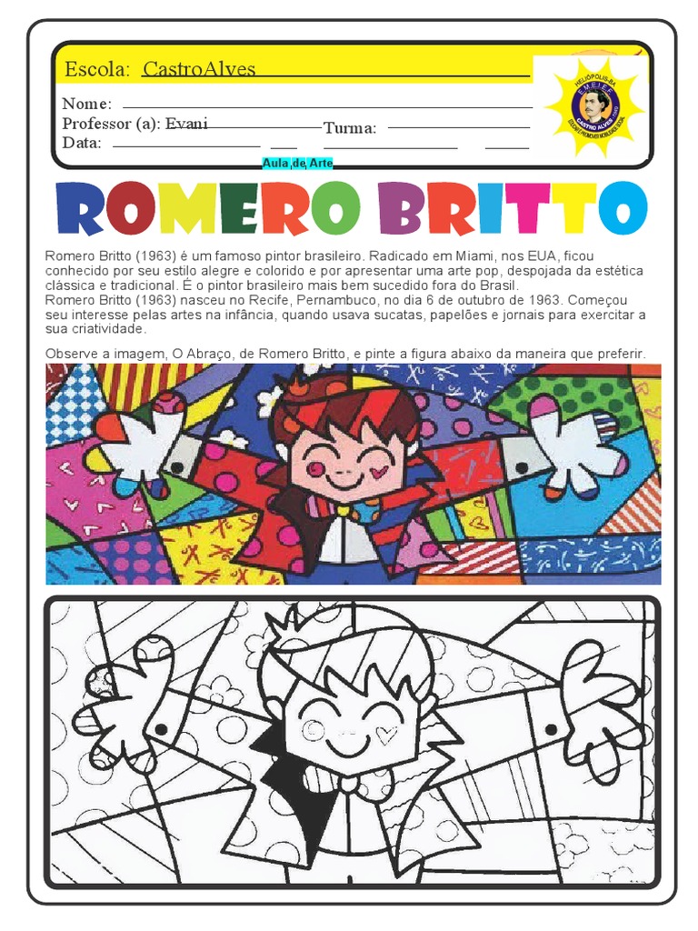 Atividade de Arte: Romero Britto | PDF