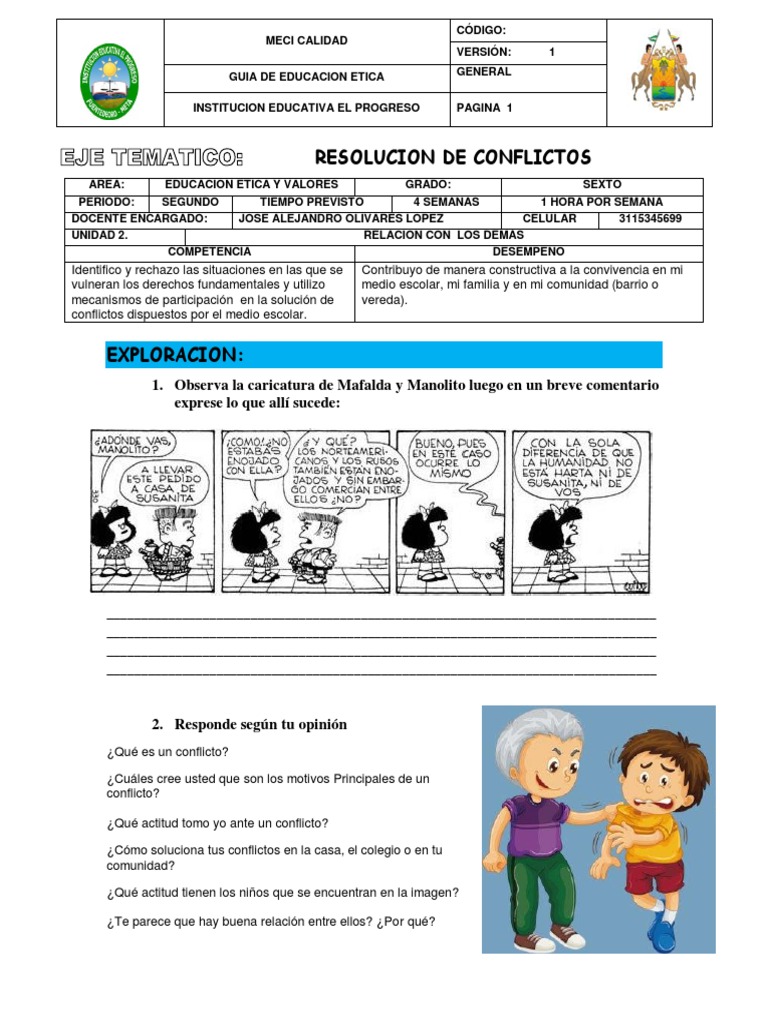 Etica 6 Resolucion de Conflictos | PDF | Cognición