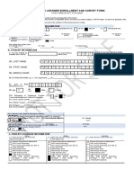 Enrollment and survey form for modified learner details