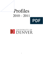 Download 2010-2011 DU Profiles the University of Denvers fact book by University of Denver SN52849355 doc pdf