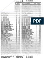 Price List 03 24 2011