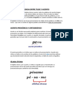 Cuál Es La Diferencia Entre Tilde y Acento