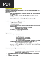 REGRESSION ANALYSIS 1 and 2 Notes