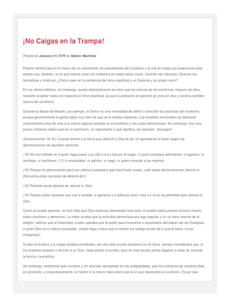 No Caigas en La Trampa | PDF | Alma | Demonios