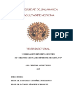 2015 TESIS ESPAÑA Correlacion Fenotipo-Genotipo de Variantes Genicas en Sindrome Metabolico