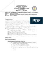 ED M 101 - MAGHARI, JOANN Management - Nature and Scope, Definitions, Process and Functions