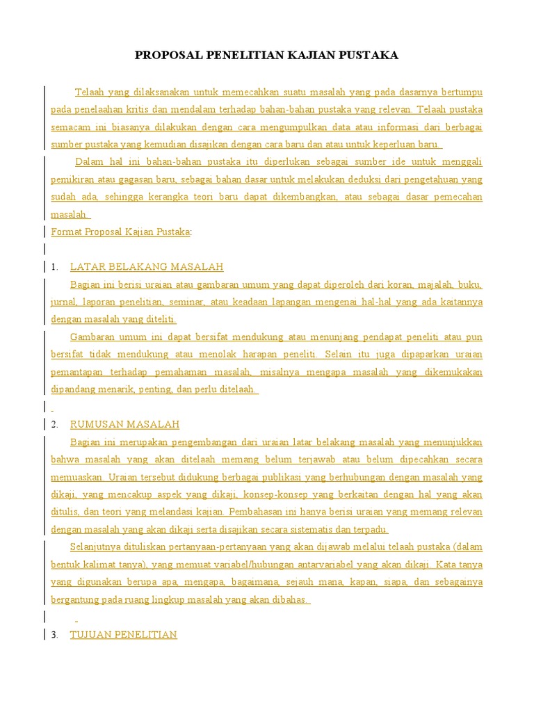 Kajian pustaka dalam proposal penelitian picture