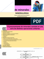 Procesamiento de minerales y principales etapas de conminución